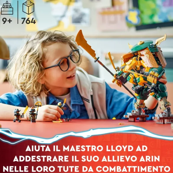 Online 71794 Team Mech Ninja Di Lloyd E Arin, Set Con 2 Action Figure Combinabili E 5 Minifigure, Giochi Per Bambini 9+ Mattoncini