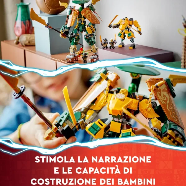 Online 71794 Team Mech Ninja Di Lloyd E Arin, Set Con 2 Action Figure Combinabili E 5 Minifigure, Giochi Per Bambini 9+ Mattoncini