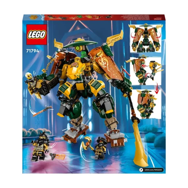 Online 71794 Team Mech Ninja Di Lloyd E Arin, Set Con 2 Action Figure Combinabili E 5 Minifigure, Giochi Per Bambini 9+ Mattoncini