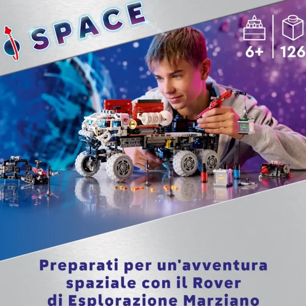 Hot 42180 Rover Di Esplorazione Marziano, Giochi Spaziali Per Bambini 11+, Veicolo Giocattolo Ispirato Alla Nasa Mattoncini