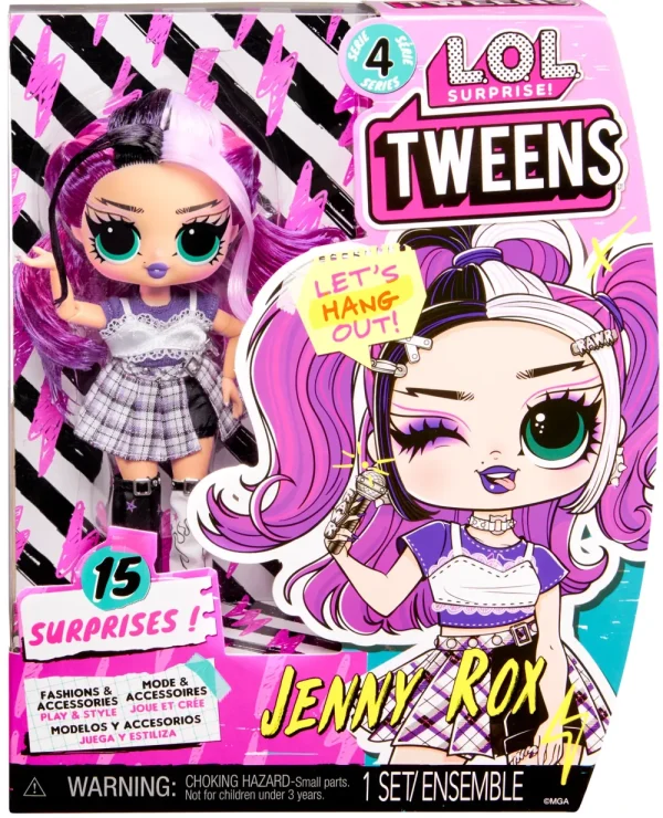 Fashion Surprise Tweens Serie 4 Fashion Doll: Jenny Rox.15 Sorprese E Favolosi Accessori Da Sfoggiare Mini Dolls