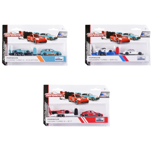 Online - Porsche Race Trailer Set, Auto Con Rimorchio Modellini Veicoli In Scala