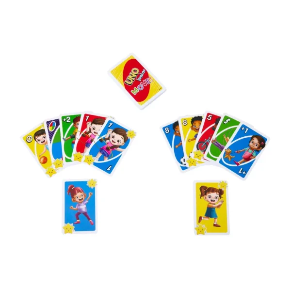 Best Sale Uno Junior Move!, Gioco Di Carte Per Bambini Per Serate Di Gioco In Famiglia, Viaggi, Campeggi E Feste, Giocattolo Per Bambini 3+ Anni, Hnn03 Giochi Di Carte