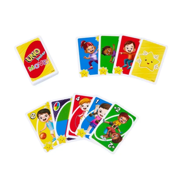 Best Sale Uno Junior Move!, Gioco Di Carte Per Bambini Per Serate Di Gioco In Famiglia, Viaggi, Campeggi E Feste, Giocattolo Per Bambini 3+ Anni, Hnn03 Giochi Di Carte