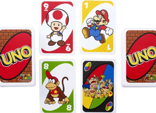 Discount -Uno Gioco Di Carte Versione Super Mario Bros, 7+ Anni Giochi Di Carte