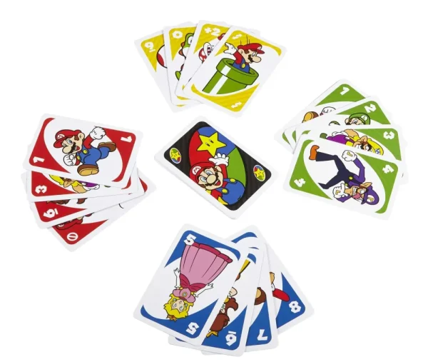 Discount -Uno Gioco Di Carte Versione Super Mario Bros, 7+ Anni Giochi Di Carte