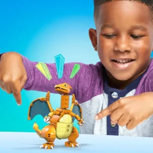 Shop Mega Construx- Pokemon Charizard Da Costruire Con Piu Di 200 Mattoncini E Ali Snodabili, 6+Anni Costruzioni Bambini