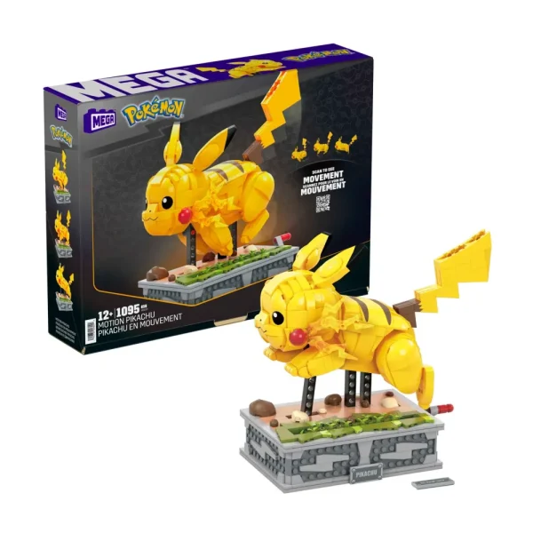 Clearance Mega Pokemon Kinetic Pikachu, Set Da Costruzione Da 1095 Pezzi, Personaggio Meccanizzato Con Percorso Roccioso Animato, Da Collezione, 12+ Anni, Hgc23 Set Costruzioni