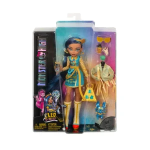 Fashion Cleo De Nile, Bambola Snodata Alla Moda, Dai Capelli Con Ciocche Blu, Con Accessori E Cagnolino, Giocattolo Per Bambini, 4+ Anni, Hhk54 Fashion Dolls