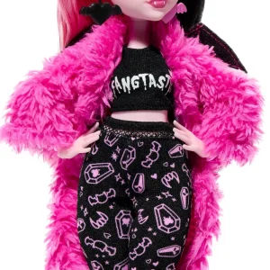 Best Sale Draculaura Creepover Party, Bambola Con Outfit Dettagliato E Accessori Per Il Pigiama Party, Cucciolo Di Pipistrello Conte Fabulous Incluso Fashion Dolls