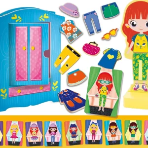 Outlet Montessori Baby Legno Magnetic Fashion Doll Giochi Educativi In Legno