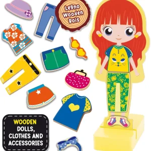 Outlet Montessori Baby Legno Magnetic Fashion Doll Giochi Educativi In Legno