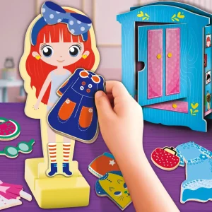 Outlet Montessori Baby Legno Magnetic Fashion Doll Giochi Educativi In Legno