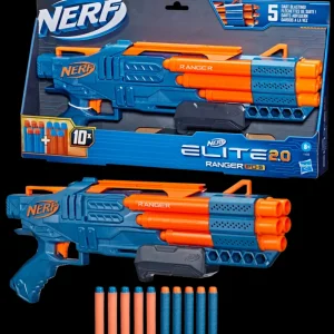 Cheap Elite 2.0, Blaster Ranger Pd-5, Raffica A 5 Canne, 10 Dardi Elite, Facile Da Usare, Portadardi, Azione A Pompa Giochi Di Abilita E Sport