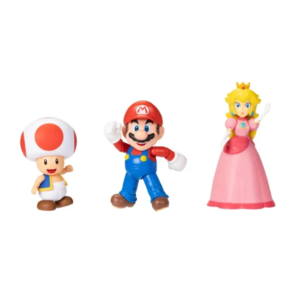 Store Super Mario Personaggi Articolati 10 Cm, Pacco Da 3 Action Figures