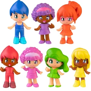 Shop Rainbow Tube, Tubo Con 7 Personaggi Colori Arcobaleno; Mini Dolls