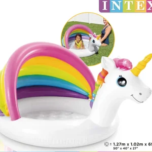 New Piscina Baby Pool Unicorno Cm 127X102X69 Gonfiabili Per Bambini