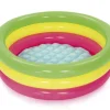 Hot Piscina Summer A 3 Anelli Color Con Fondo Gonfiabile, Cm. 70 24 Gonfiabili Per Bambini