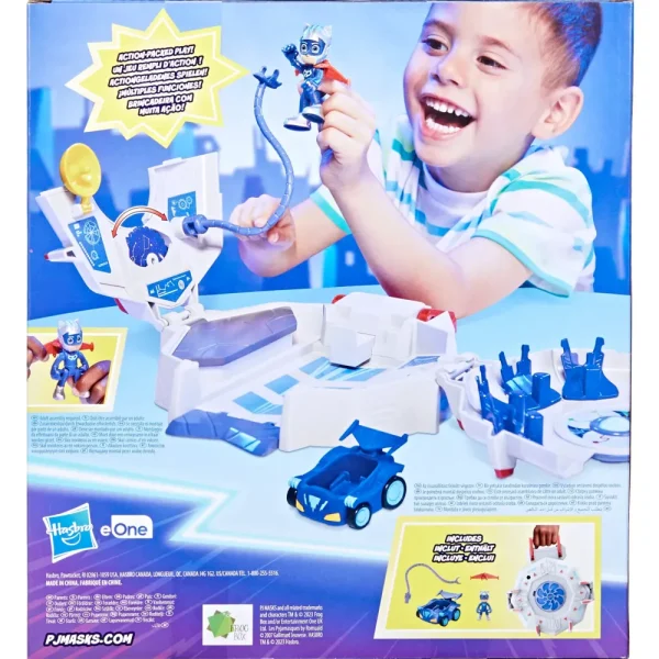 New Super Pigiamini, Playset Pj Power Q, Set Del Quartier Generale Dei Superpigiamini Con Auto E Action Figure, Giocattoli A Tema Supereroi Per Bambini E Bambine Dai 3 Anni In Su Mondi Immaginari