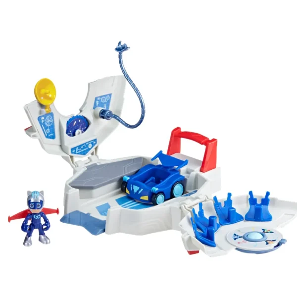 New Super Pigiamini, Playset Pj Power Q, Set Del Quartier Generale Dei Superpigiamini Con Auto E Action Figure, Giocattoli A Tema Supereroi Per Bambini E Bambine Dai 3 Anni In Su Mondi Immaginari