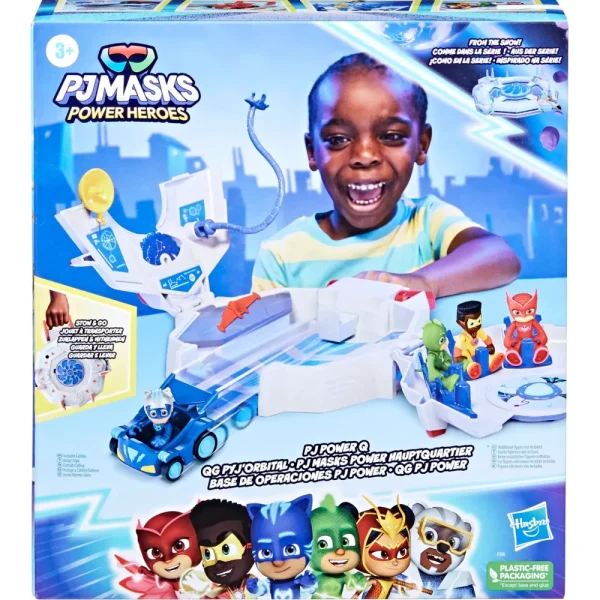 New Super Pigiamini, Playset Pj Power Q, Set Del Quartier Generale Dei Superpigiamini Con Auto E Action Figure, Giocattoli A Tema Supereroi Per Bambini E Bambine Dai 3 Anni In Su Mondi Immaginari