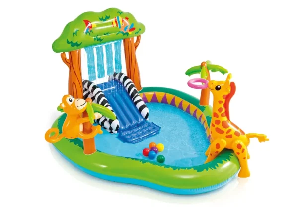 Hot Play Center Giungla 216X188X124 Cm Gonfiabili Per Bambini