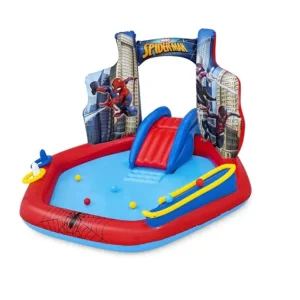 Shop Play Center Marvel Spider-Man Cm. 211X206X127 Include: Palline E Anelli Gonfiabili Per Bambini