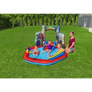 Shop Play Center Marvel Spider-Man Cm. 211X206X127 Include: Palline E Anelli Gonfiabili Per Bambini