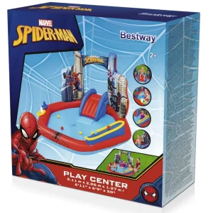 Shop Play Center Marvel Spider-Man Cm. 211X206X127 Include: Palline E Anelli Gonfiabili Per Bambini