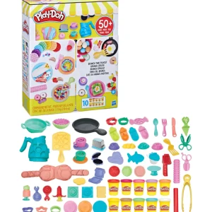 Hot , Brunch Set, Playset Cucina Con Set Di Accessori Plastilina E Pasta Modellabile