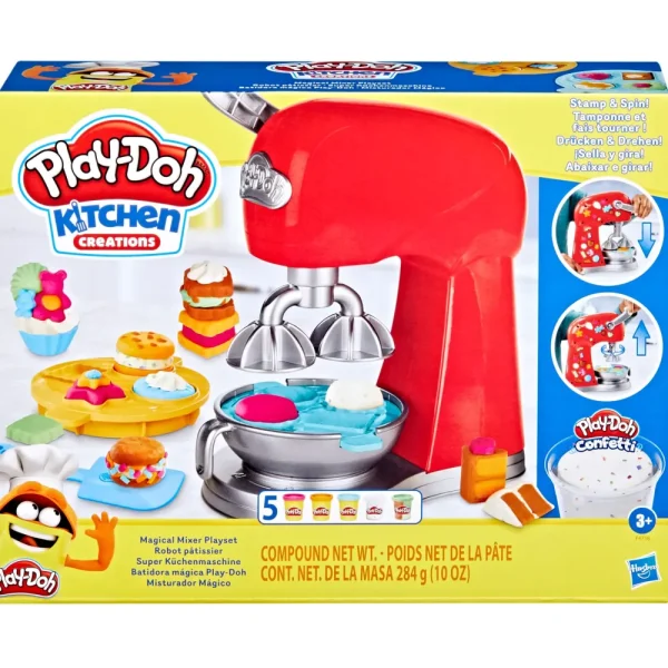 Sale Kitchen Creations Il Magico Mixer, Impastatrice Giocattolo Con Finti Accessori Da Cucina Plastilina E Pasta Modellabile