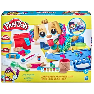 Fashion Set Da Veterinario, Playset Con 10 Strumenti E 5 Colori Di Pasta Da Modellare Atossica, Cane Giocattolo Per Bambini Dai 3 Anni In Su Plastilina E Pasta Modellabile