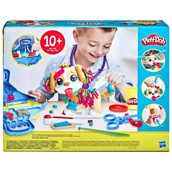 Fashion Set Da Veterinario, Playset Con 10 Strumenti E 5 Colori Di Pasta Da Modellare Atossica, Cane Giocattolo Per Bambini Dai 3 Anni In Su Plastilina E Pasta Modellabile