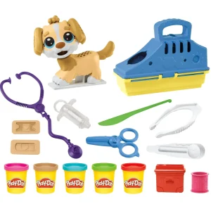 Fashion Set Da Veterinario, Playset Con 10 Strumenti E 5 Colori Di Pasta Da Modellare Atossica, Cane Giocattolo Per Bambini Dai 3 Anni In Su Plastilina E Pasta Modellabile