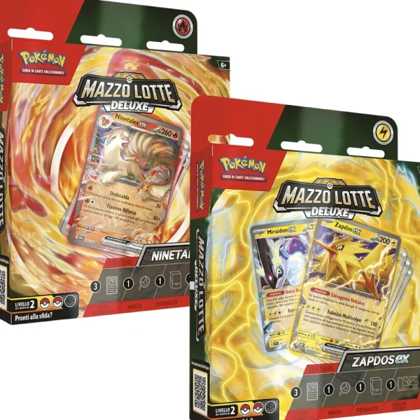 Cheap Mazzo Lotte Deluxe Ninetales-Ex E Zapdos-Ex Giochi Di Carte