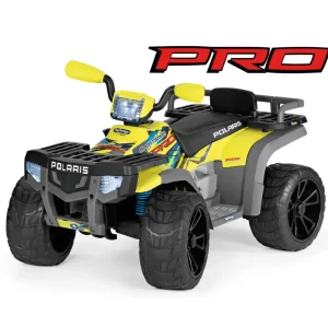 Clearance Polaris Sportsman Pro Citrus - L'Emozione Di Guidare Un Quad Elettrico Con Prestazioni Di Alto Livello Su Tutti I Terreni. Ruote Gommate E 2 Motori Silenziosi Con Una Potenza Di Ben 840W. 6 Anni +. Cavalcabili Elettrici