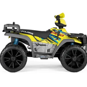 Clearance Polaris Sportsman Pro Citrus - L'Emozione Di Guidare Un Quad Elettrico Con Prestazioni Di Alto Livello Su Tutti I Terreni. Ruote Gommate E 2 Motori Silenziosi Con Una Potenza Di Ben 840W. 6 Anni +. Cavalcabili Elettrici