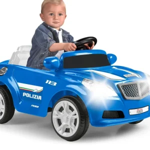 Cheap Polizia Di Stato Twinkle Car, Auto Elettrica Polizia Di Stato Con Radiocomando E Luci; Per Bambini/E Dai 3 Anni Cavalcabili Elettrici