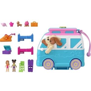 Best Sale Furgoncino Cucciolo Sole E Mare, Playset Da Viaggio Con Esterno Interattivo, 2 Micro Bambole E 12 Accessori Inclusi Mini Dolls