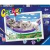 Fashion Ravensburger Per Bambini, Kit Per Dipingere Con I Numeri, 9+, Serie D, Gattini Sull'Amaca Kit Artistici E Pittura