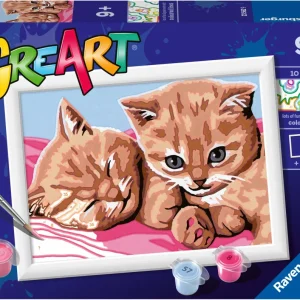 Cheap Ravensburger Serie E: Gattini Rossi, Kit Per Dipingere Con I Numeri, Contiene Una Tavola Prestampata, Pennello, Colori E Accessori, Gioco Creativo Per Bambini 9+ Anni Kit Artistici E Pittura