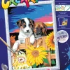 Clearance Ravensburger Serie D: Cagnolini Con Girasoli, Kit Per Dipingere Con I Numeri, Gioco Creativo Per Bambini 7+ Anni Kit Artistici E Pittura