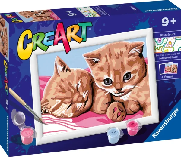 Cheap Ravensburger Serie E: Gattini Rossi, Kit Per Dipingere Con I Numeri, Contiene Una Tavola Prestampata, Pennello, Colori E Accessori, Gioco Creativo Per Bambini 9+ Anni Kit Artistici E Pittura