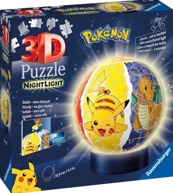 Sale Nightlamp Pokemon, Night Lamp, 72 Pezzi, 6+ Anni Puzzle 3D