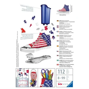 Sale Portapenne Sneaker Usa Flag Edition, 108 Pezzi, 8+ Anni Puzzle 3D