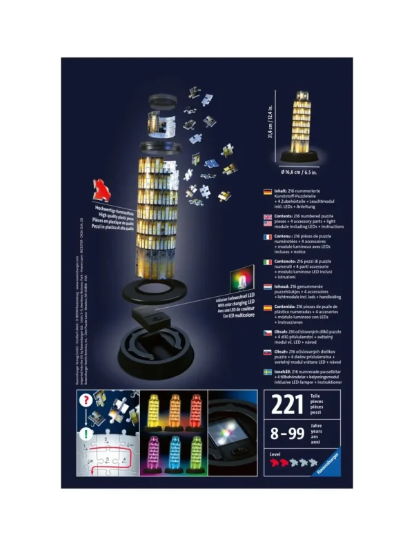 Cheap Torre Di Pisa Night Edition, Londra, 216 Pezzi, 10+ Anni Puzzle 3D