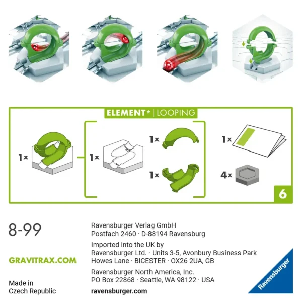 Hot Ravensburger Looping Giro Della Morte, Gioco Innovativo Ed Educativo Stem, 8+ Anni, Accessorio Giochi Di Strategia