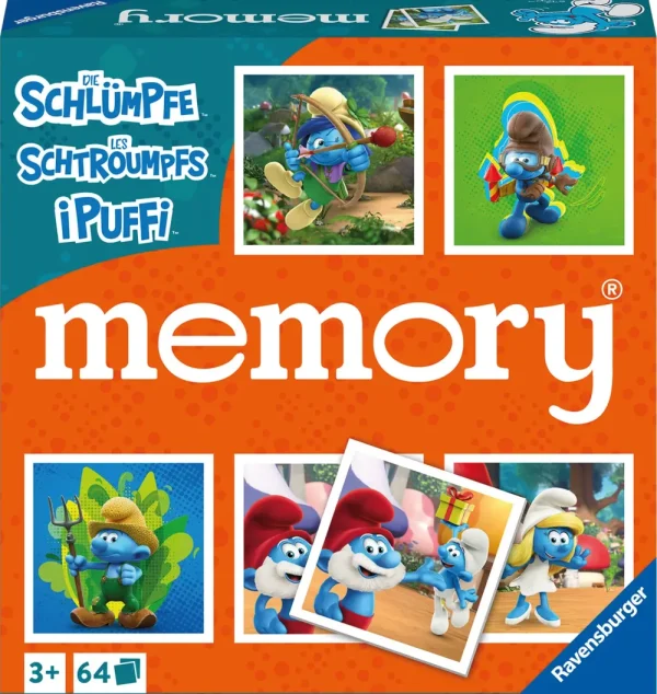 Sale Memory® Versione Puffi, 64 Tessere, Gioco Da Tavolo, 3+ Anni Giochi Di Carte