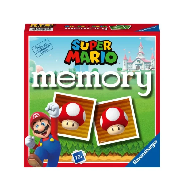 Outlet Memory Versione Super Mario, 72 Tessere, Gioco Da Tavolo, 4+ Anni Giochi Di Carte