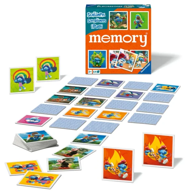 Sale Memory® Versione Puffi, 64 Tessere, Gioco Da Tavolo, 3+ Anni Giochi Di Carte